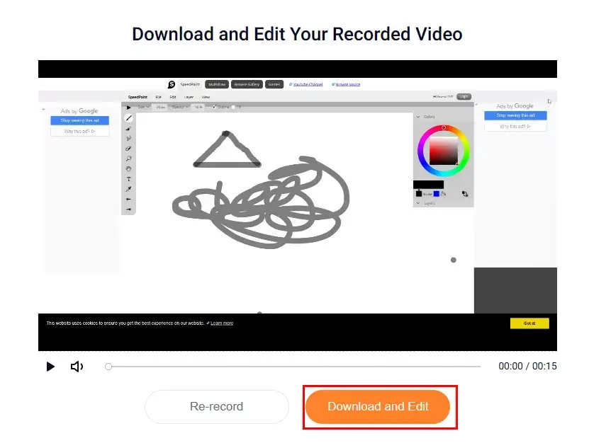 how to record a speedpaint via flexclip online screen recorder 2