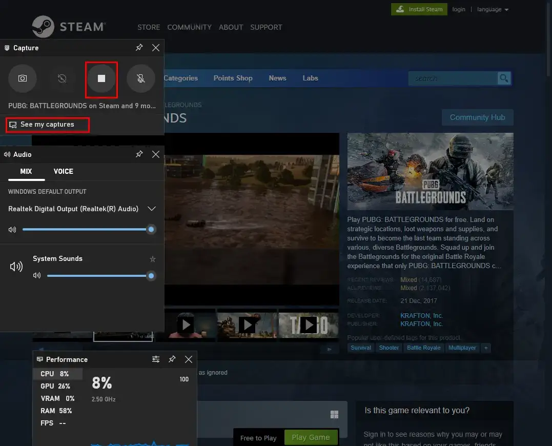 how to record steam games with xbox game bar 2