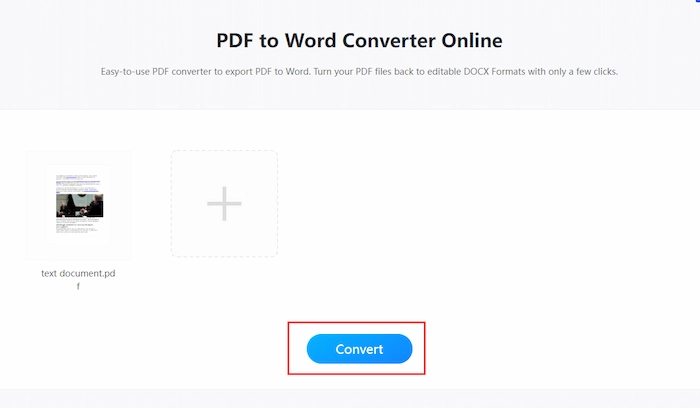 one click to convert pdf to word online