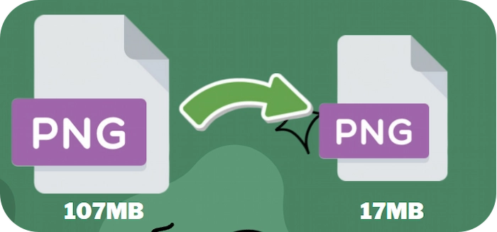 photo of reducing png file size