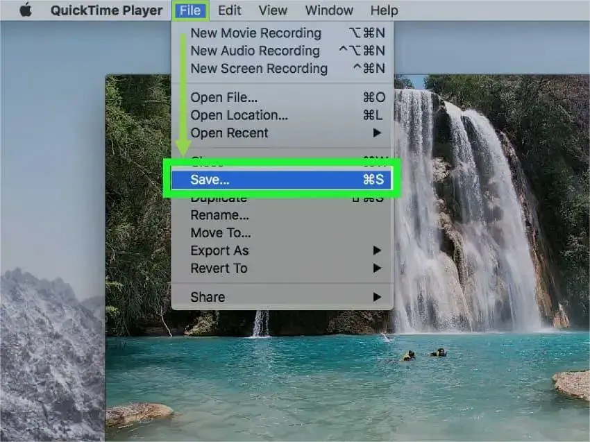 save your merged video from quicktime