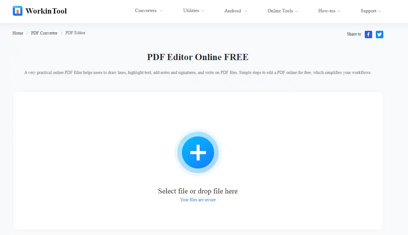 workintool online pdf editor