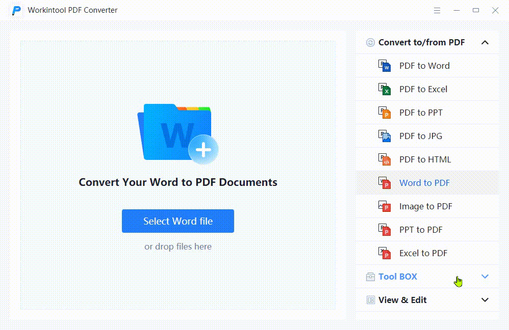 combine word documents into one pdf in workintool