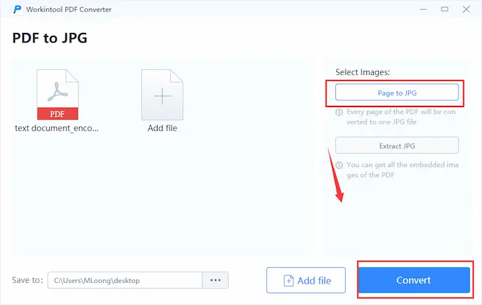 convert pdf to jpg window 10 in workintool