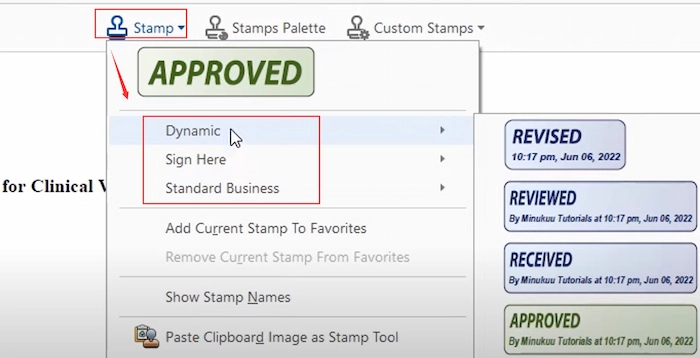 how to add stamp to pdf in adobe