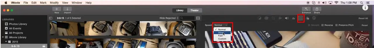how to change audio speed in imovie