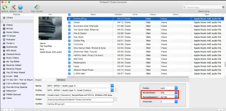 how to compress audio files on mac via itunes