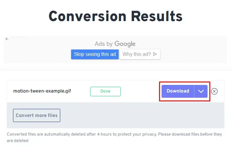 how to convert gif to video in freeconvert 2