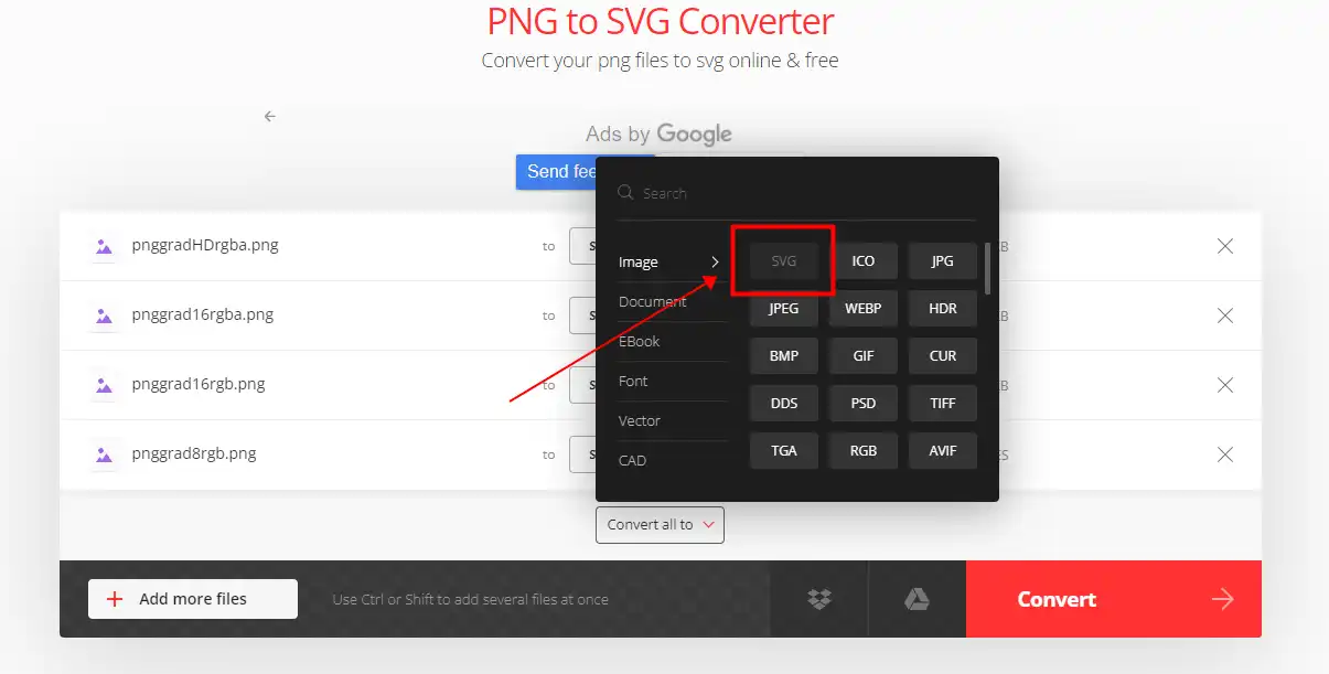 how to convert png to svg online tool