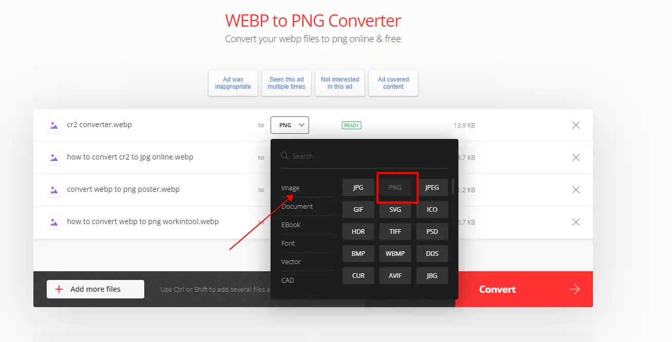 How To Convert WEBP To PNG - Online Image Converter 