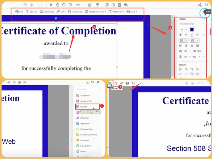 how to edit bank statements in adobe