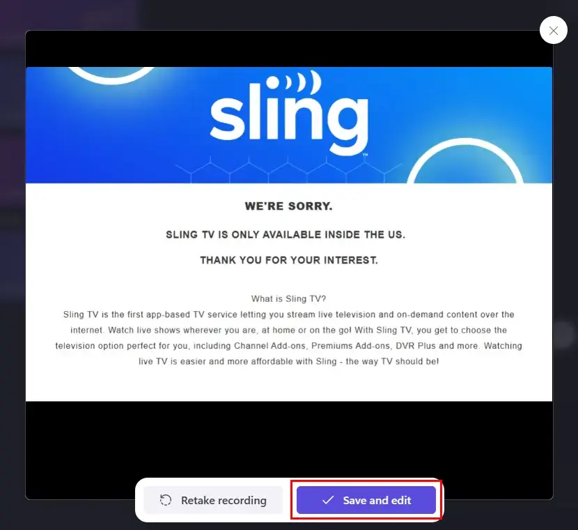how to record sling tv in clipchamp 2