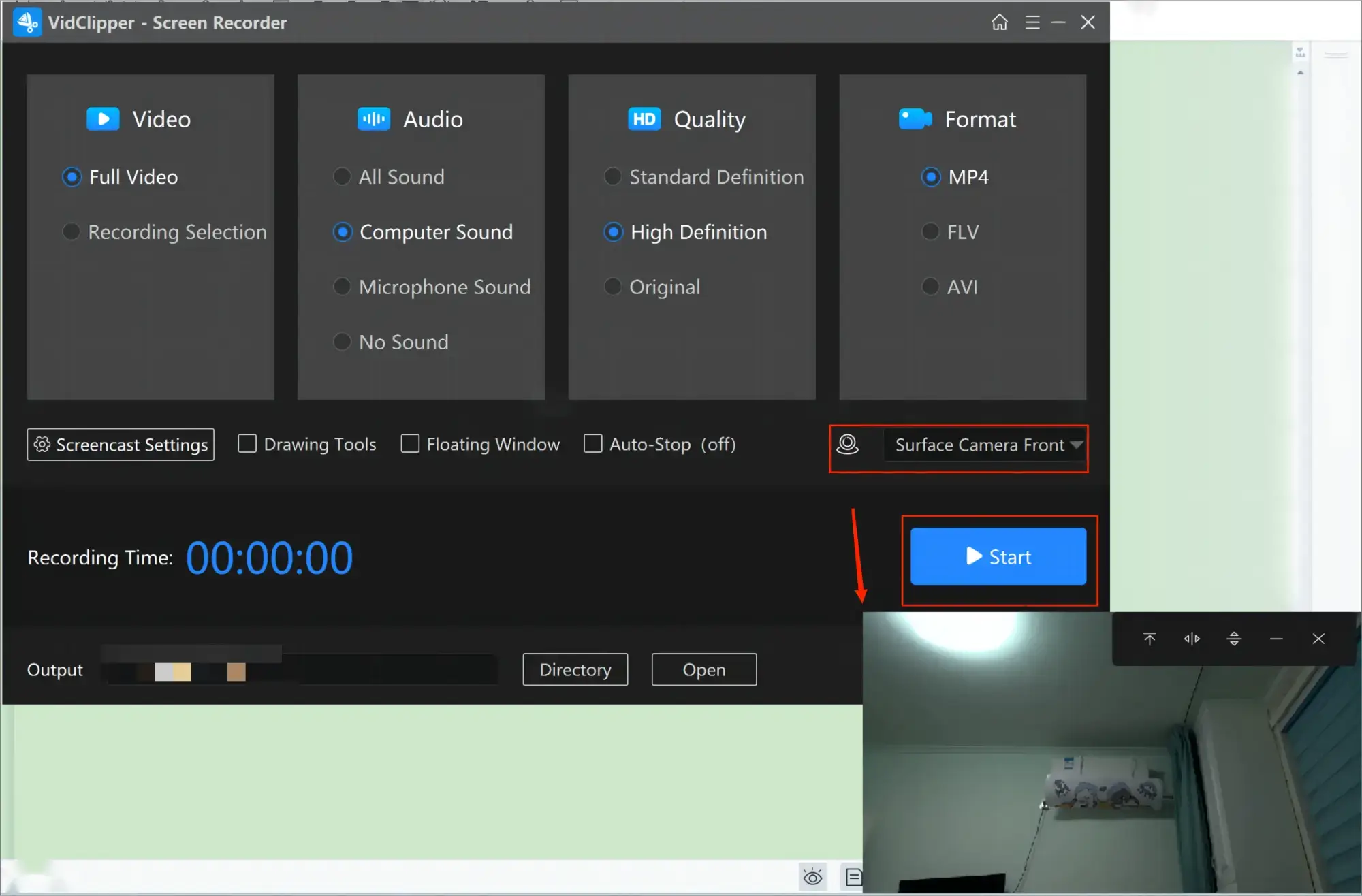 how to record video from webcam in worklintool vidclipper 2