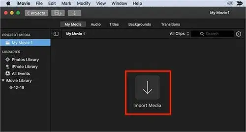 import a video in imovie