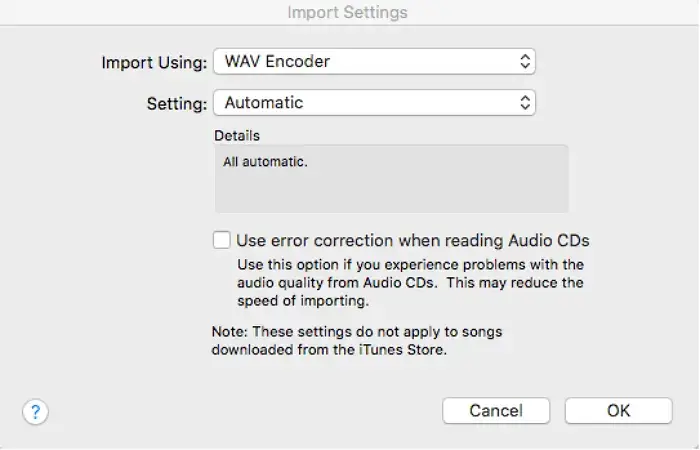 itunes-select-wav-format