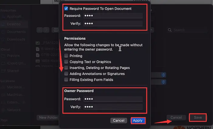 lock a pdf from editing in preview