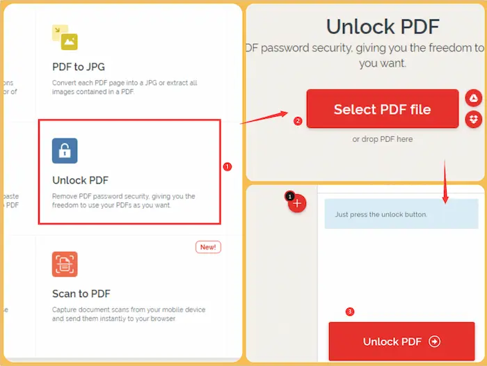 open a password protected pdf ilovepdf