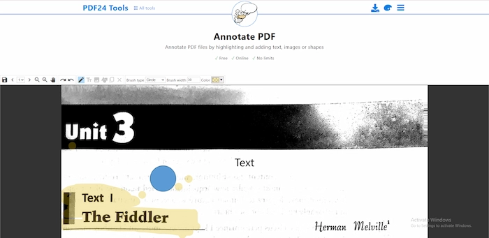 pdf annotator pdf24 tools