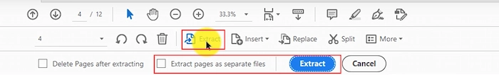save one page from a pdf in adobe
