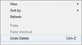 undo delete to recover files lost by ctrl z