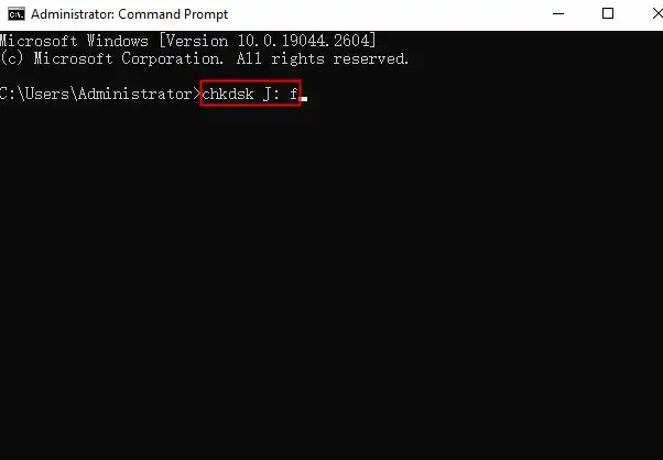 chkdsk fix you need to format the disk in drive error