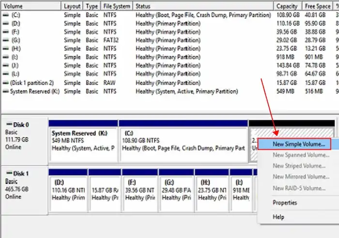 fix usb device not recognized by creating new volume