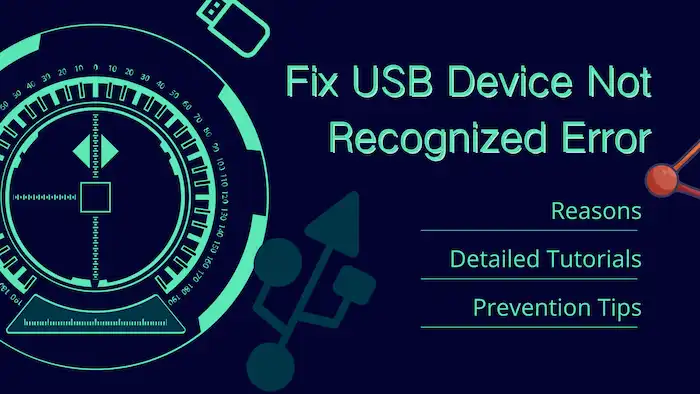 fix usb device not recognized error
