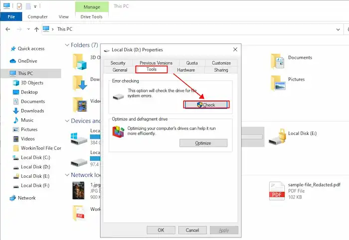 fix usb drive shows no media error in disk management error by error checking