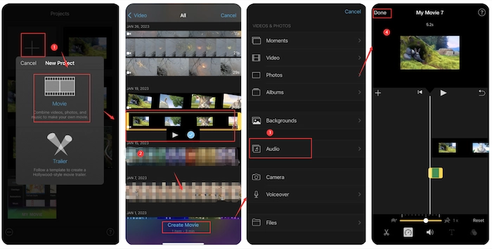 how to add music to a video on android iphone imovie