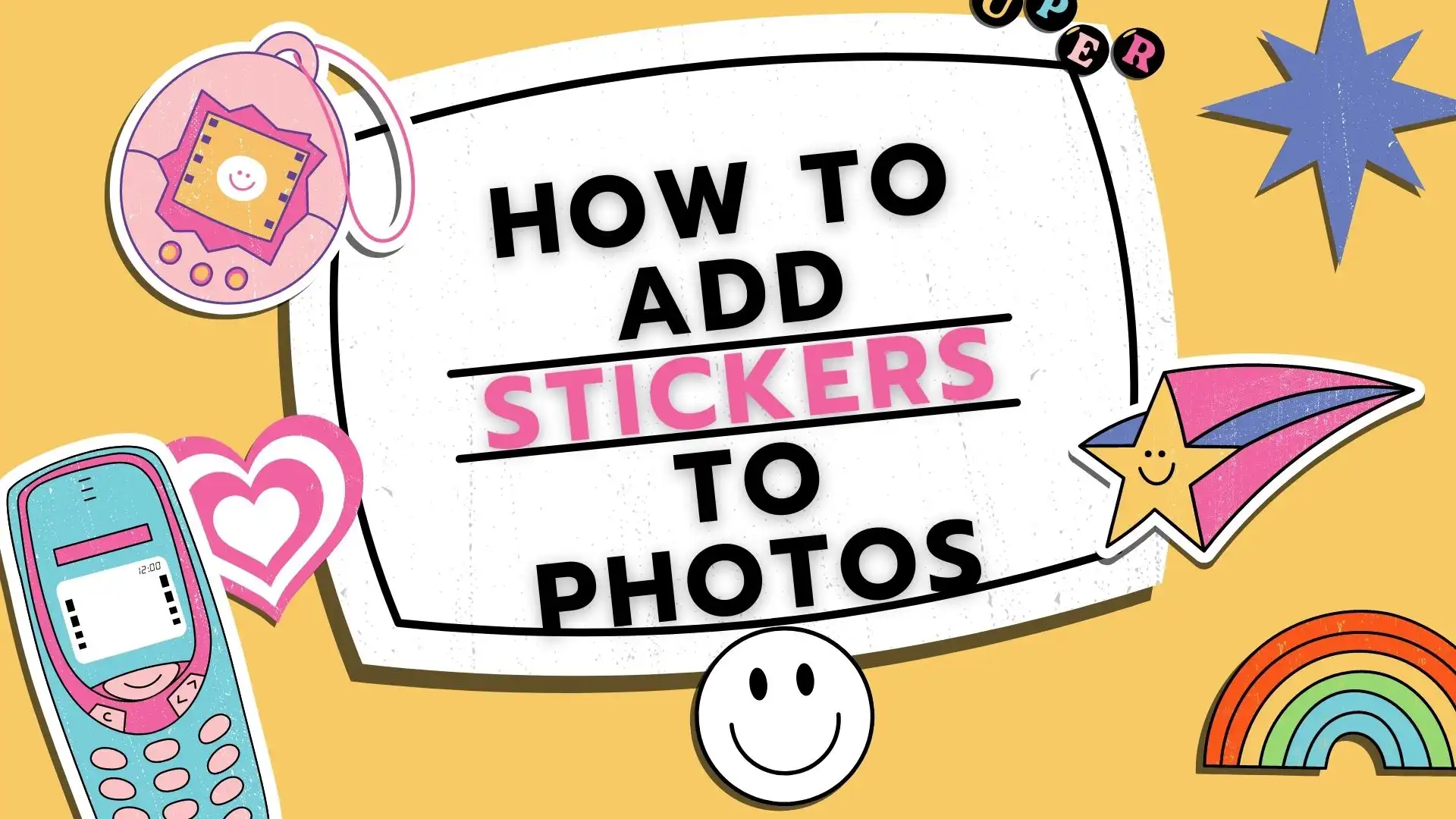 how to add stickers to photos poster