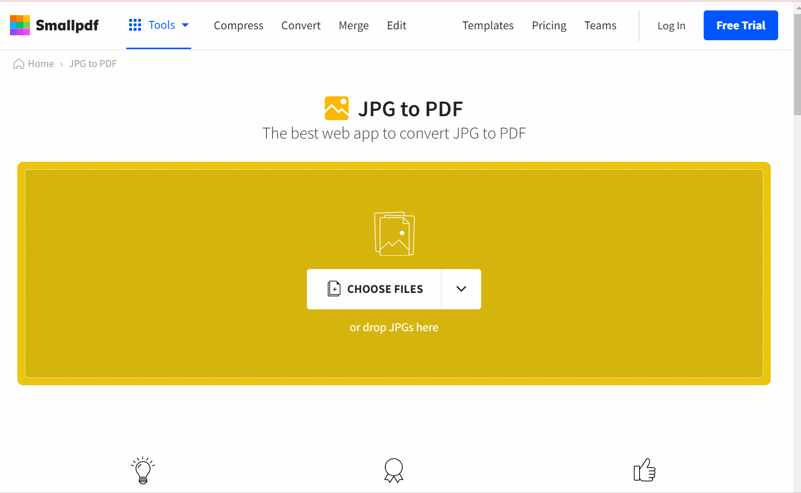 how to combine jpegs into one pdf online