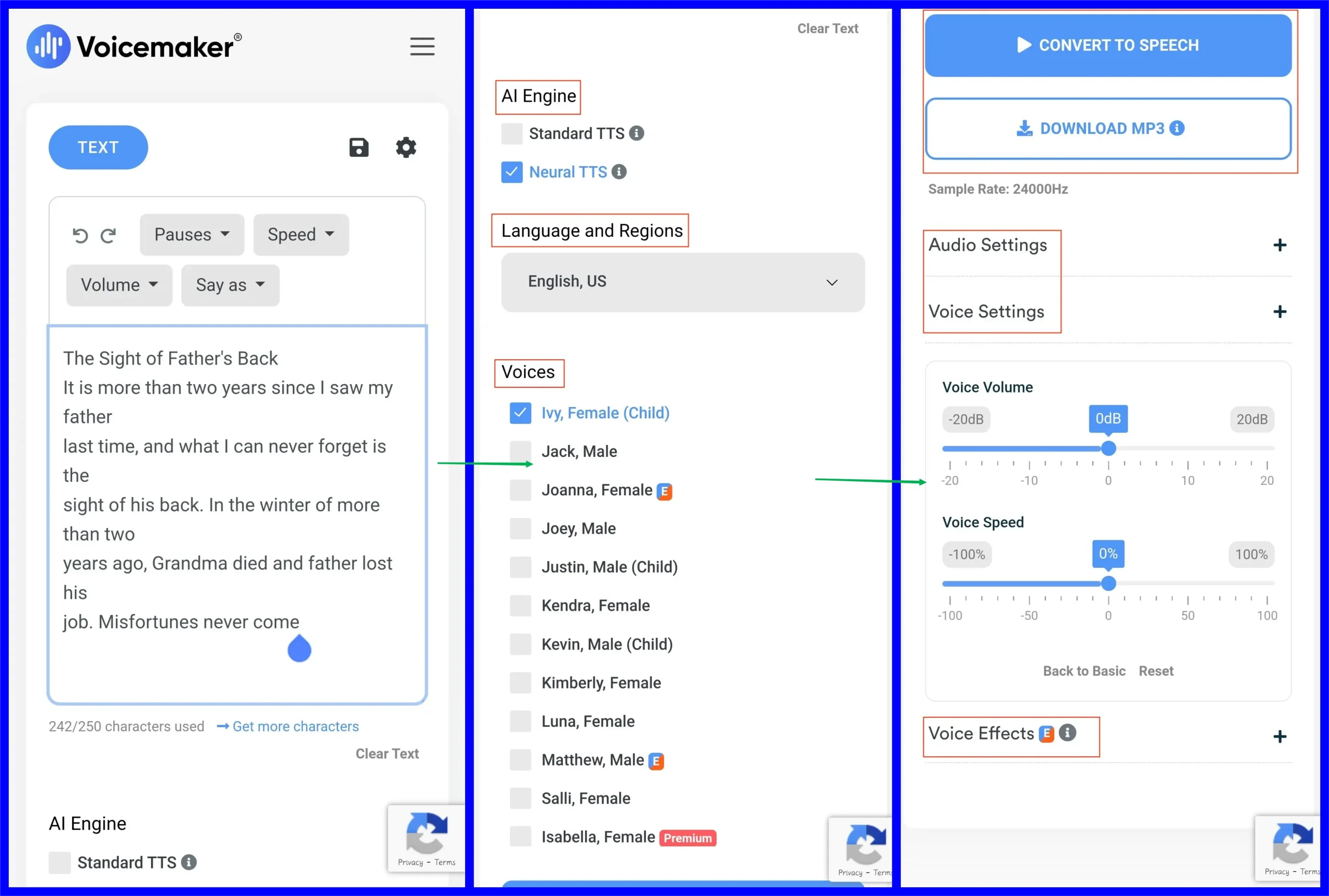 how to convert text to speech on iphone using voicemaker