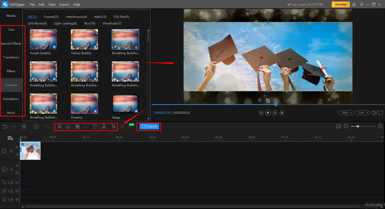 how to make a graduation slideshow in workintool vidclipper video editor