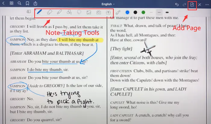 how to take notes on a pdf on ipad