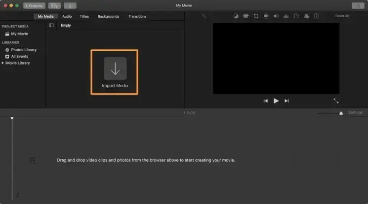 import a vidoe to imovie