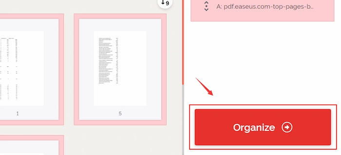 one click to rearrange pdf pages ilovepdf