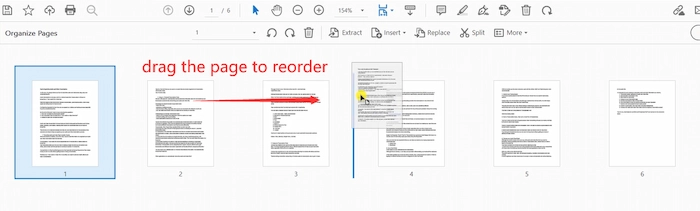 rearrange pdf pages in adobe