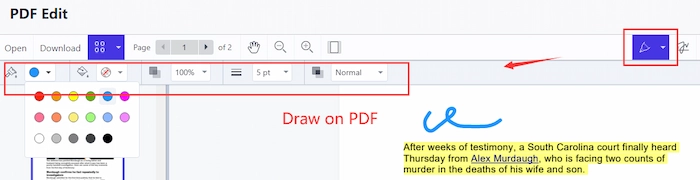 take notes on pdf with drawing workintool
