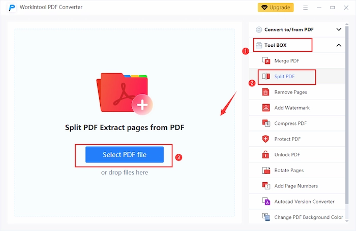 upload pdf to workintool