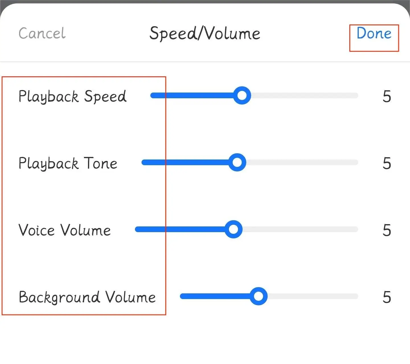 volume settings for workintool transvoice