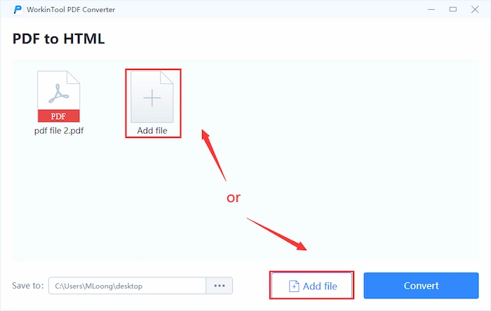 add more files in pdf to html