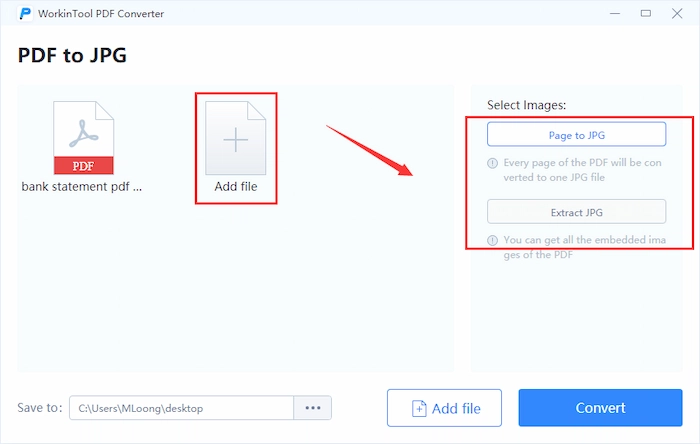 add more files in pdf to jpg