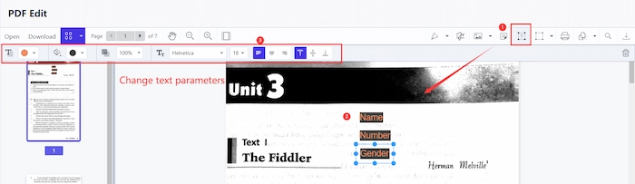 add text to pdf in workintool windows