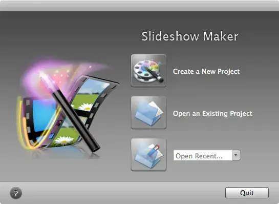 create a new project in iskysoft slideshow maker