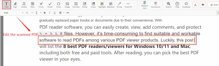 edit scanned pdf in pdffiller