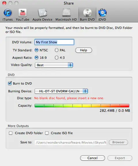 export birthday video from iskysoft