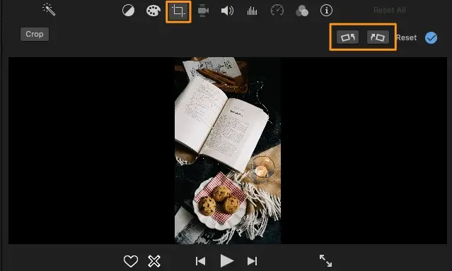 how to convert landscape to portrait by rotating video in imovie