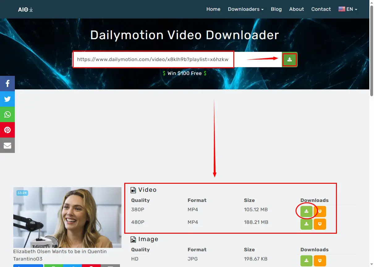 how to record dailymotion vidoes by downloading them via aio