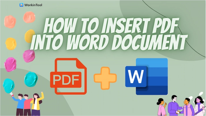 how to insert pdf into word document