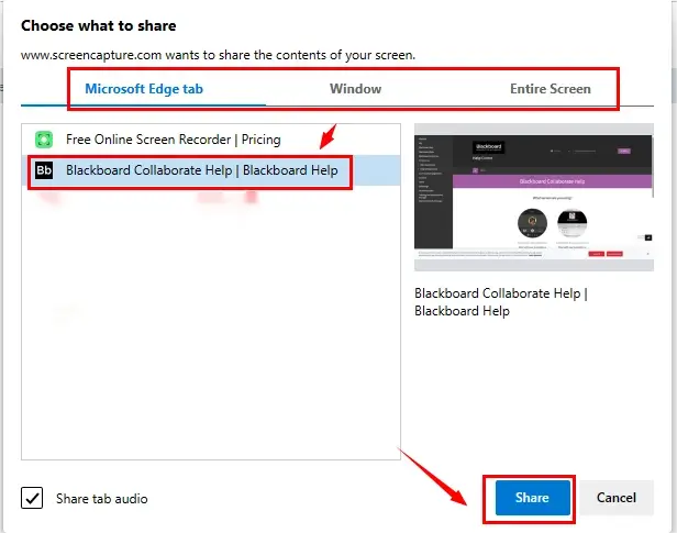how to record on blackboard collaborate online via screen capture 1